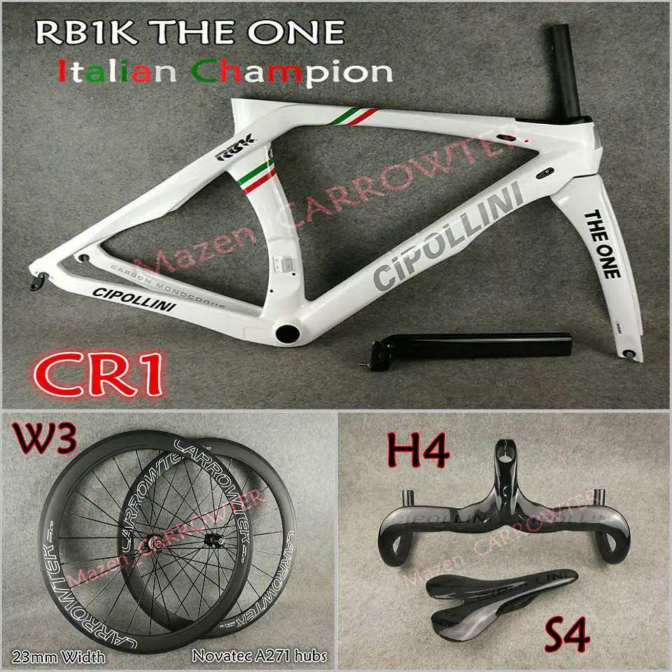 Package 0-1 T1000 3K итальянский Чемпион MCipollini RB1K один карбоновые рамы 50 мм карбоновые колеса Novatec A271 ступицы упакованы для продажи - Цвет: Package 0-1