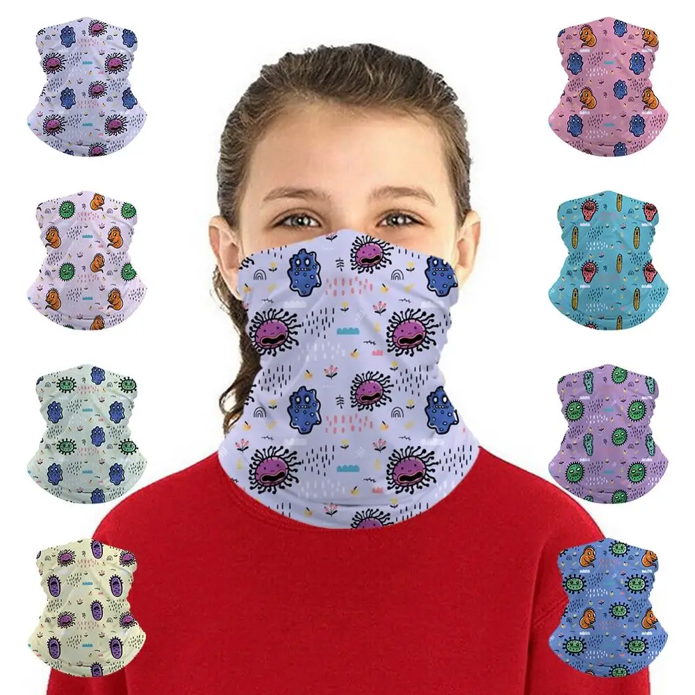 Штаны с принтом мультяшного монстра детская бесшовная бандана повязка на голову