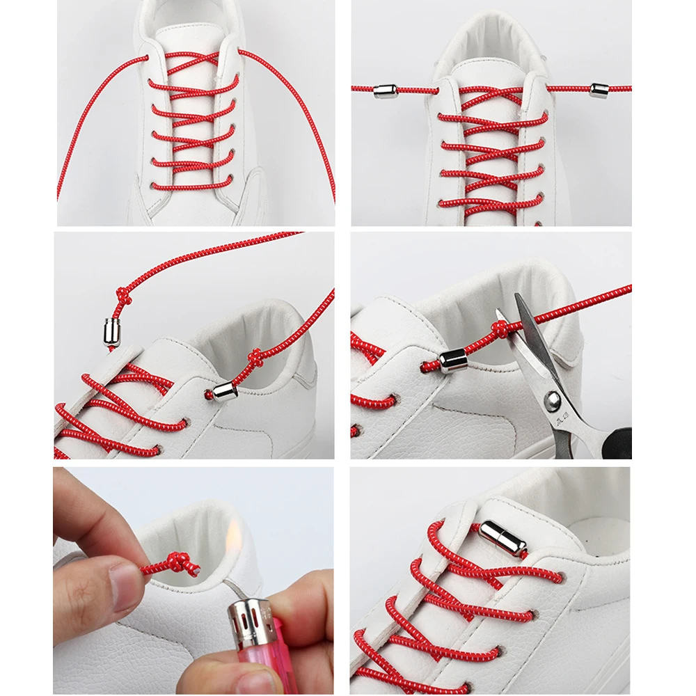 Эластичный Быстрый замок шнурки для обуви кружева без завязок Шнурки детей и