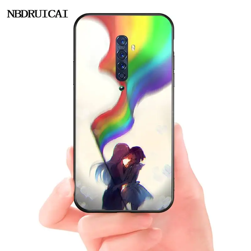 PENGHUWAN лесбиянок ЛГБТ Радуга Гей Гордость арт чехол для телефона OPPO Reno2 Z R15 pro R17 R11 R9S