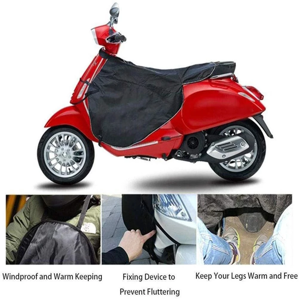 

Motorcycle Leg Lap Apron Cover With Handlebar Muffs Black Waterproof Windproof Covered Resist Cold Winter Warm Universal