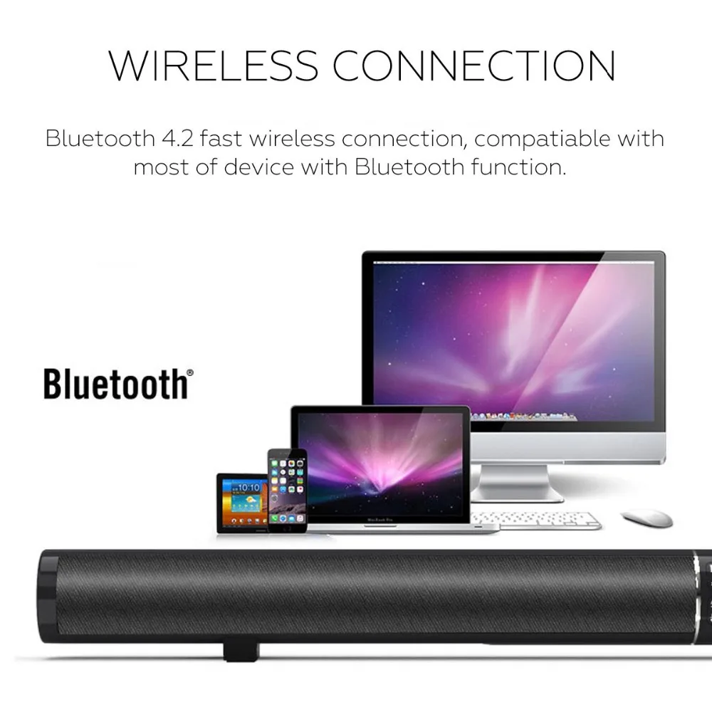 Роскошный беспроводной Bluetooth Саундбар 3D объемные стерео колонки Hifi домашний кинотеатр тв Съемная звуковая панель Поддержка RCA AUX HDMI