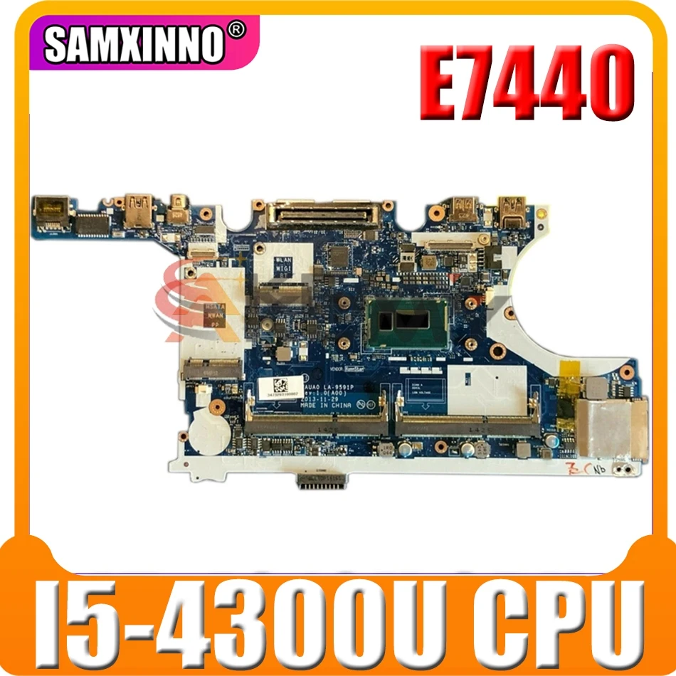 

Оригинальная материнская плата для ноутбука DELL Latitude E7440 I5-4300U материнская плата CN-03M26R 03M26R VAUA0 LA-9591P SR1ED