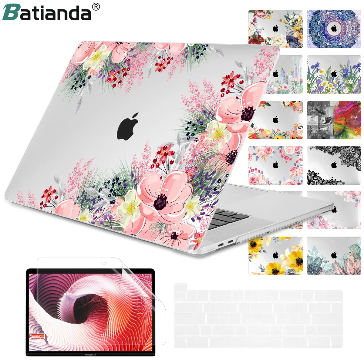 3 в 1 защитный чехол для Macbook Air Retina 11 12 13 Pro 15 16 2020 A2338 A2337 M1 A2289 A2179 A1932