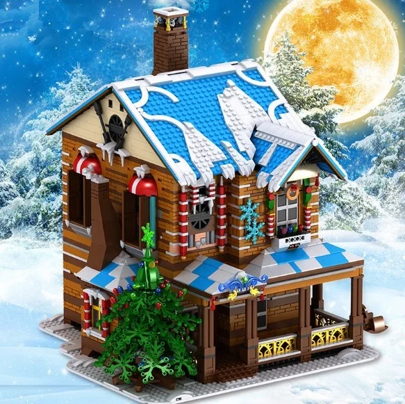 

hot 3693PCS new arrival Christmas house Model Building Blocks Toys For Children Christmas Gifts building blocks