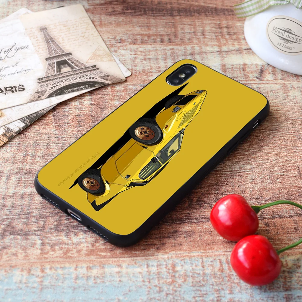 Чехол для iPhone Lancia Stratos HF Stradale Giallo Fly Soft TPU Border Apple | Мобильные телефоны и аксессуары