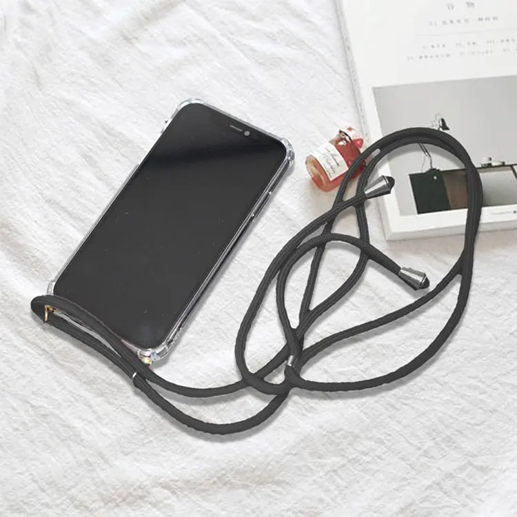 

TPU rope cord necklace phone case for Samsung and for iPhone mobile cross body rope phone case necklace lanyard mobile case