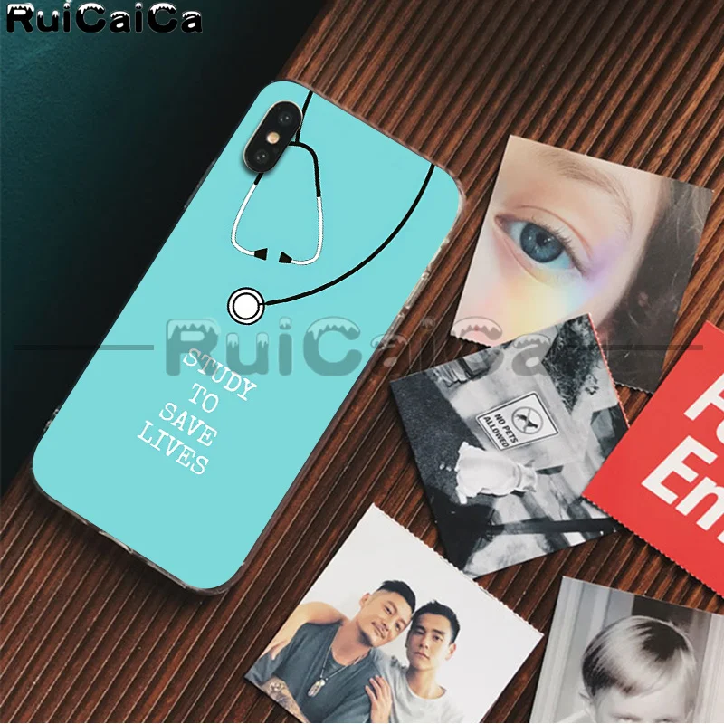 RuiCaiCa медицинский чехол для телефона, чехол для Apple iPhone 8 7 6 6S Plus X XS MAX 5 5S SE XR 11 11pro