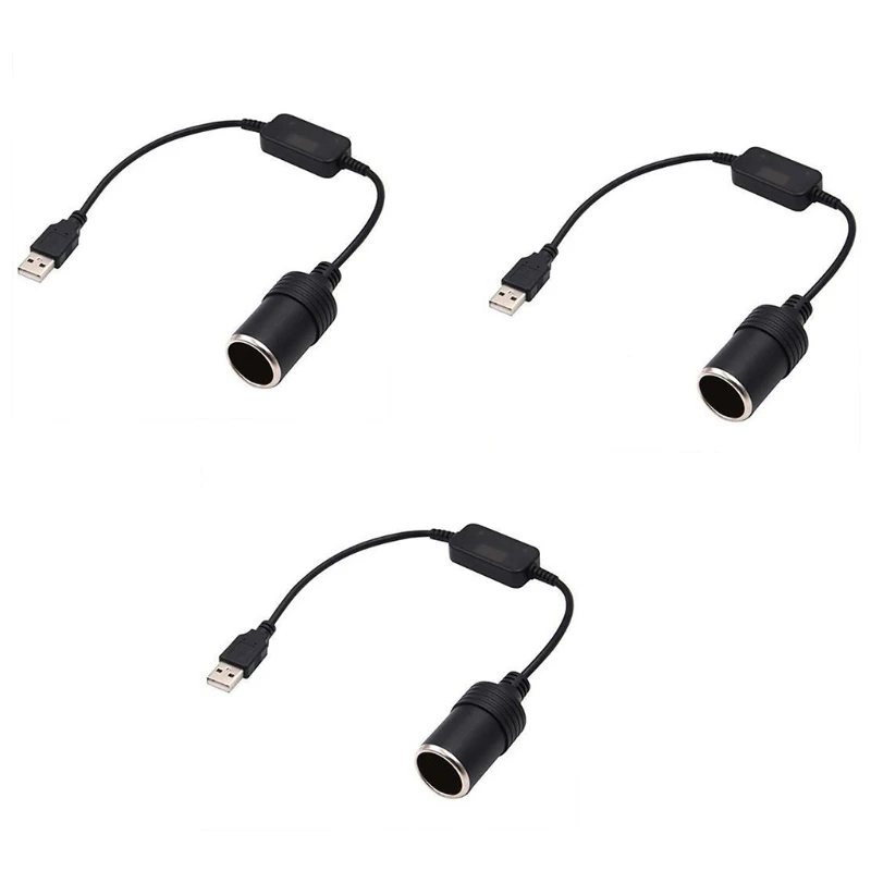 

Автомобильный USB-кабель от 5 В до 12 В, прикуриватель, женский, подходит для записи вождения, электронная собака