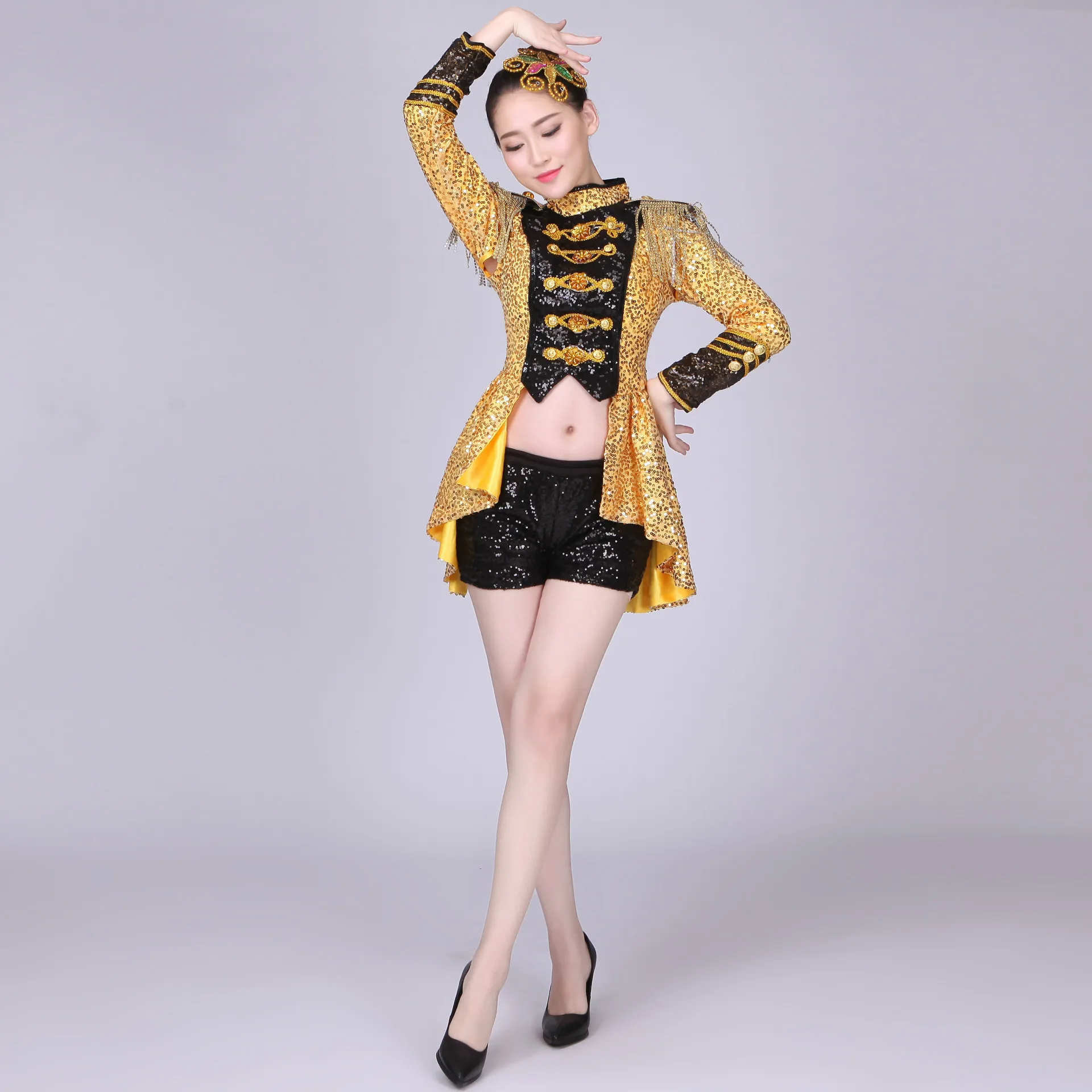 Горячая джазовый танцевальный костюм современный для взрослых Ds ночной клуб