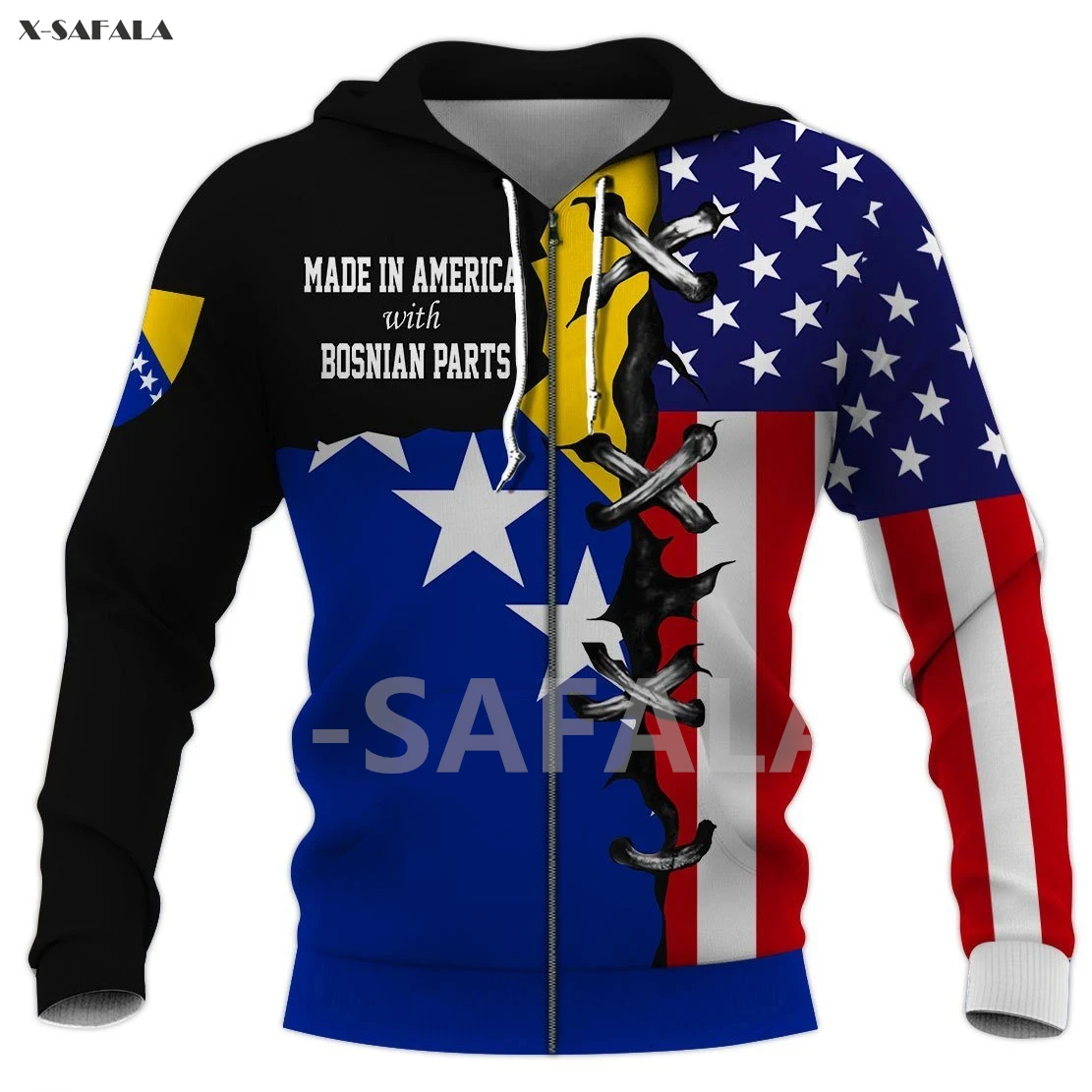 

Bosnian Country Map Flag Viking Skull Animal 3D All Printed Hoodie Man Women Harajuku Outwear Zipper Pullover Sweatshirt Jacket