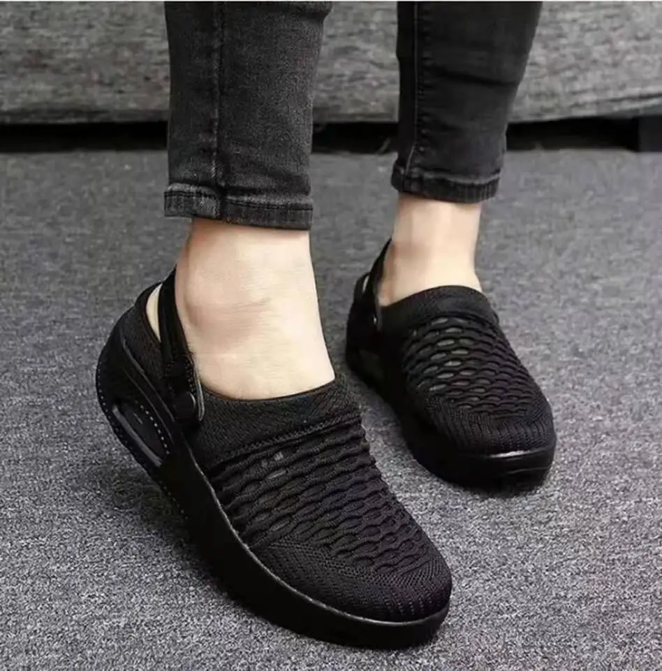 

Sandals Women Slippers Shoes Mesh Spring and Summer Sandals Large Size Half-Drag Breathable Lightweight Cushion Women Sandals