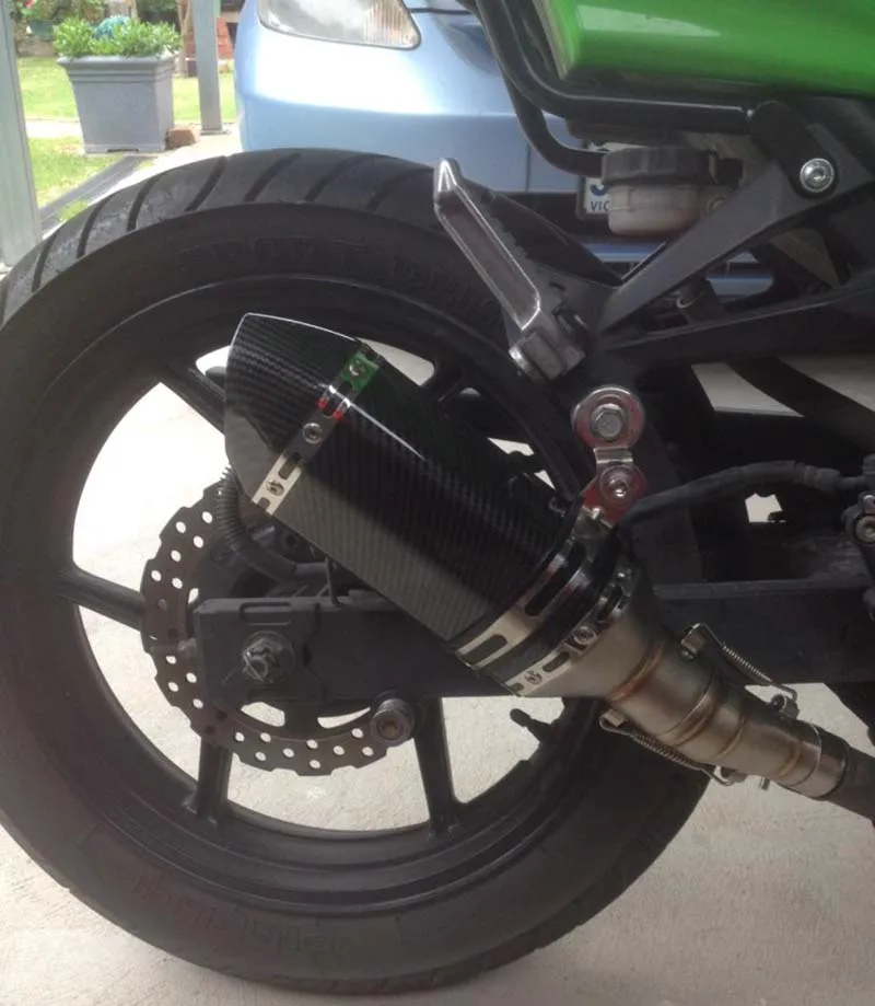 

Motorcycle Exhaust Tip System Muffler Escape Middle Mid Link Tube Pipe for Kawasaki Ninja 300 Ninja 250 Ninja Z250 2013-2016