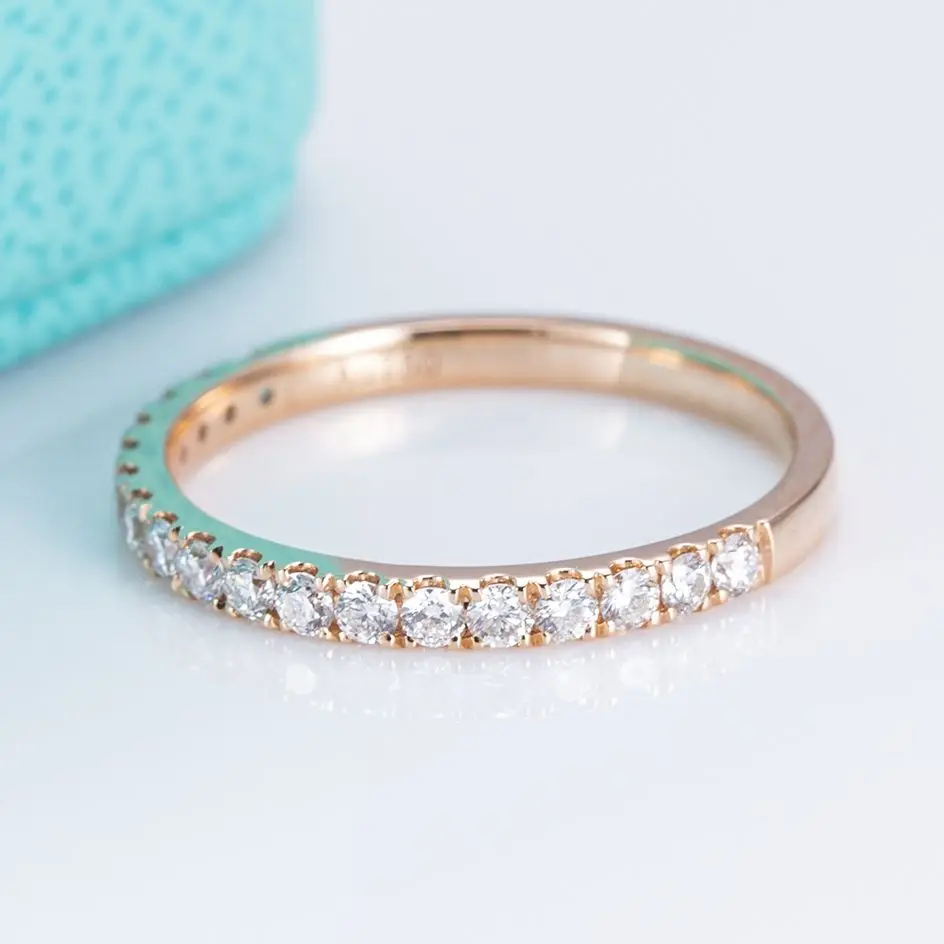 

HPHT лабораторное кольцо с бриллиантами Половина Вечности 18K золотые ювелирные изделия на заказ MS-451 Messi ювелирные изделия