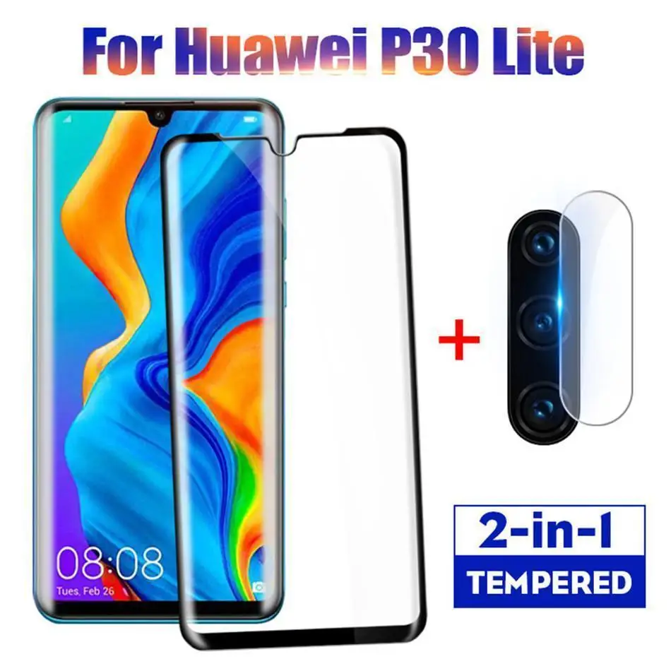 2 in 1 Protective Glass For Huawei Honor 20s 20 Lite Pro 9X Max Nova 5T Camera Screen Protector Tempered Glass light Lens Film