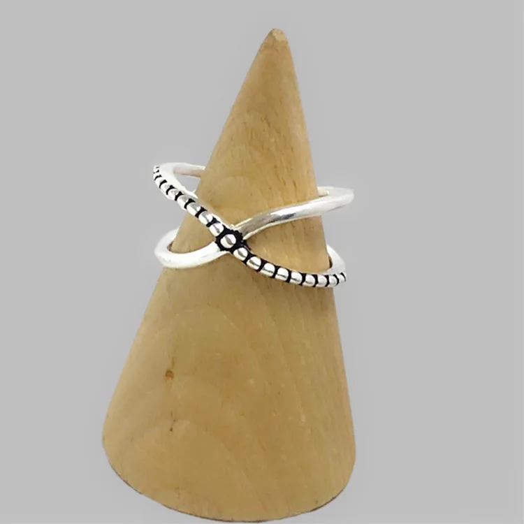 

Vintage 925 Sterling Silver Women Cross Rings for Women Wedding Trendy Jewelry Adjustable Size Anillos jz046