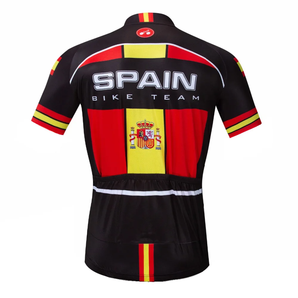 Командная испанская веломайка с коротким рукавом велосипедная рубашка