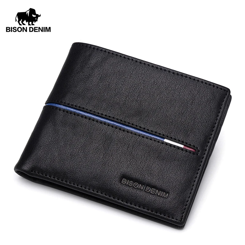 

Кошелек мужской Bison Denim, из натуральной кожи, с отделением для монет и карт