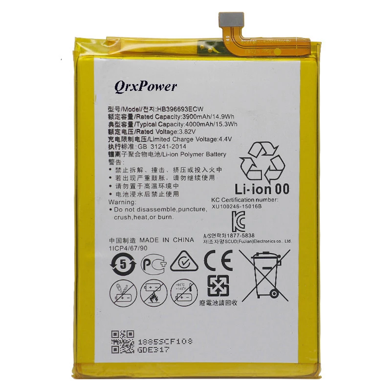 Запасная батарея QrxPower 3900 мАч HB396693ECW для Huawei Mate 8|Аккумуляторы мобильных телефонов|