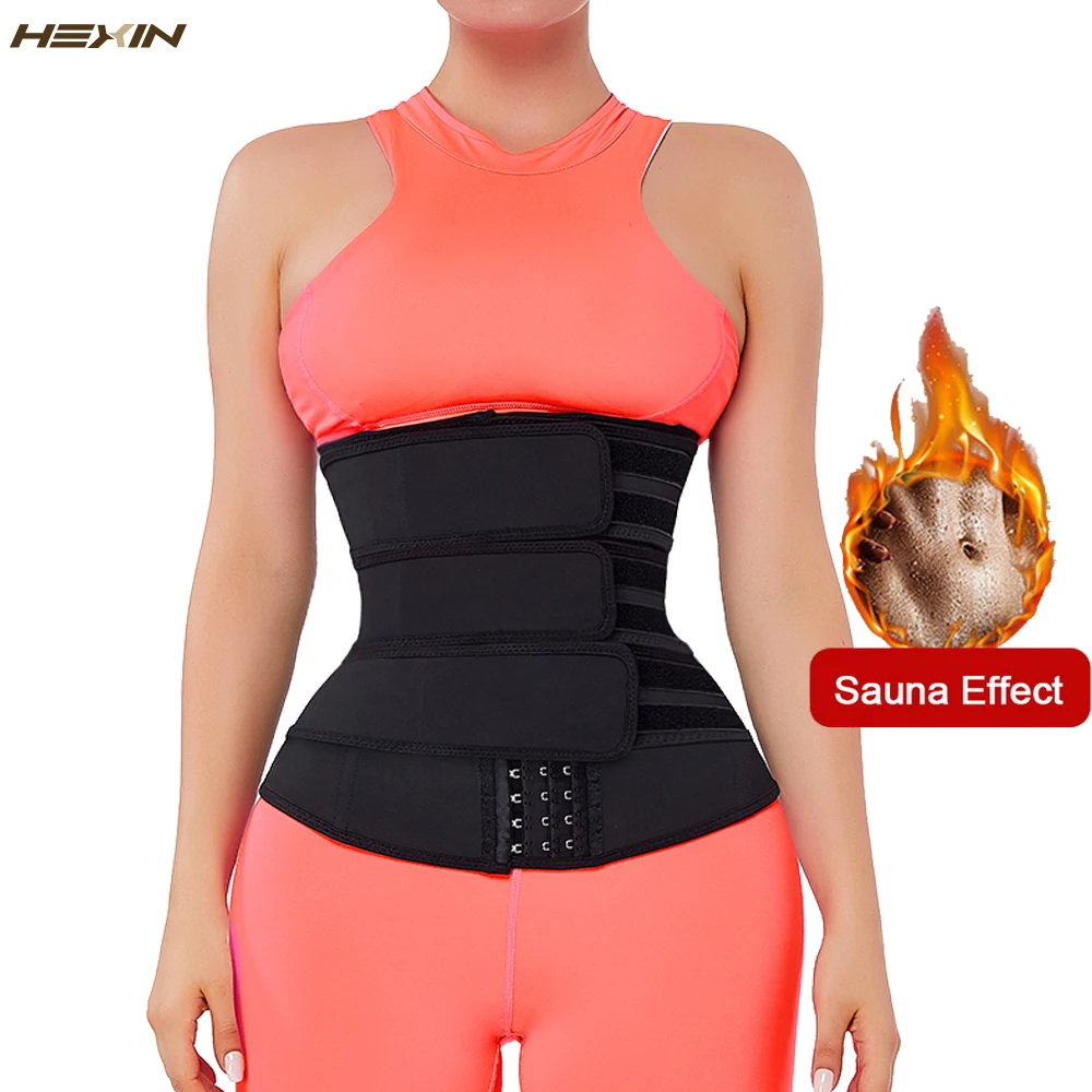 Ремень HEXIN женский латексный для тренировки талии пояс из 7 стали похудения