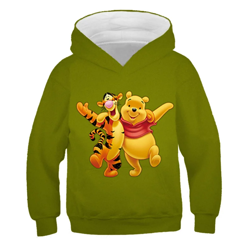

Anime cute Winnie the Pooh 3D printing boy girl hoodie autumn and winter children's fashion Harajuku street casual jacket hoodie