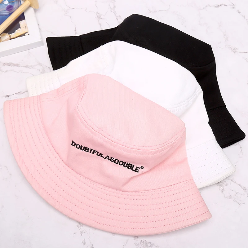 Складная шляпа ведро с вышитыми буквами унисекс хлопковая рыболовная охотничья