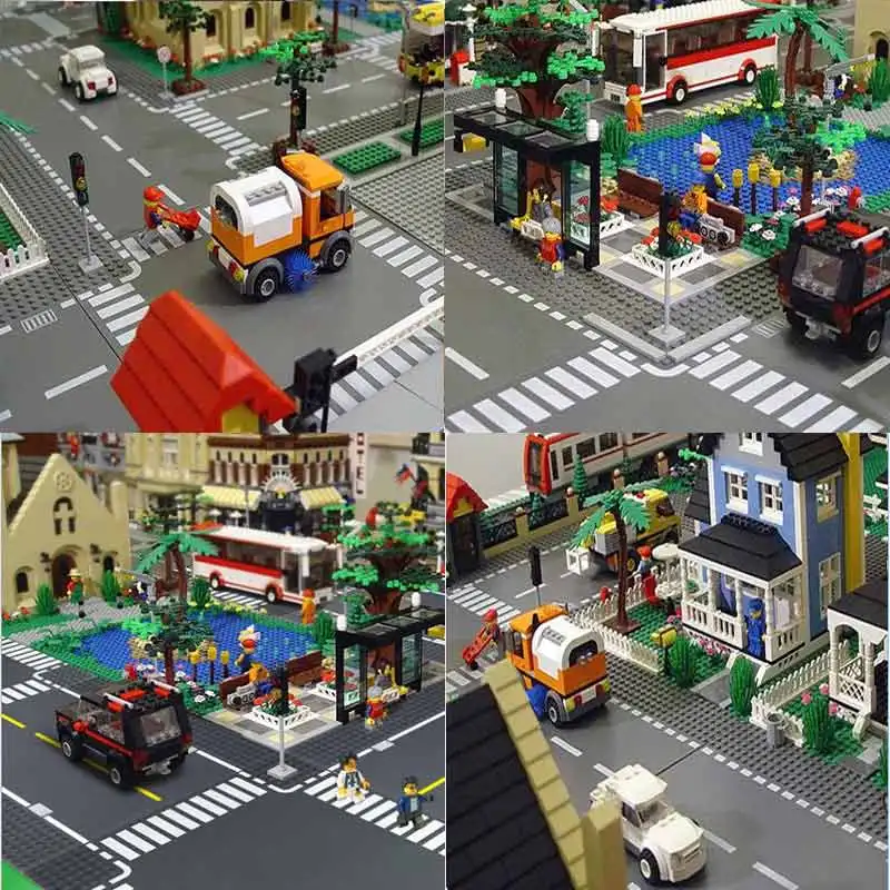 Город Lepinblocks Palymobil Lepining техника Moc сад собирает дерево цветы Запчасти светильник