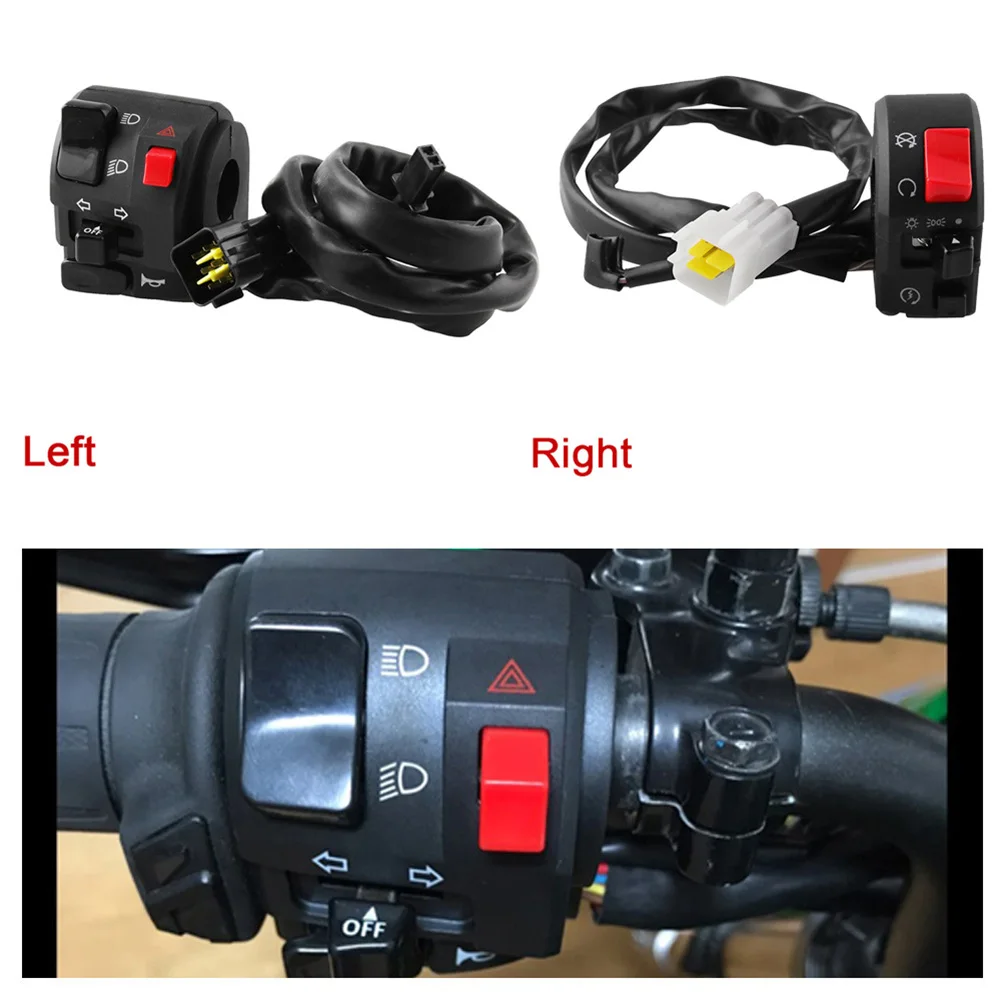 1 pair Handlebar Switch Light 7/8 inches Parts Set Universal Motorcycle