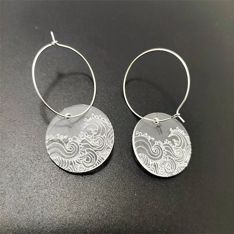 KUGUYS модные ювелирные изделия женские прозрачные акриловые круглые Висячие