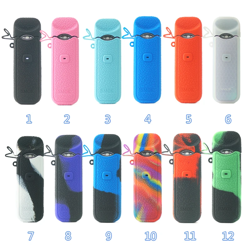 

20pcs Silicone case for Smok Nord pod Mod Vape kit texture skin rubber sleeve shield wrap protect cover fit smok nord