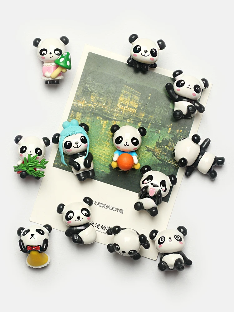 

Cartoon Panda Refrigerator Stickers Magnet Creative Decoration Pendant Message Board Lovely Magnetic Stickers
