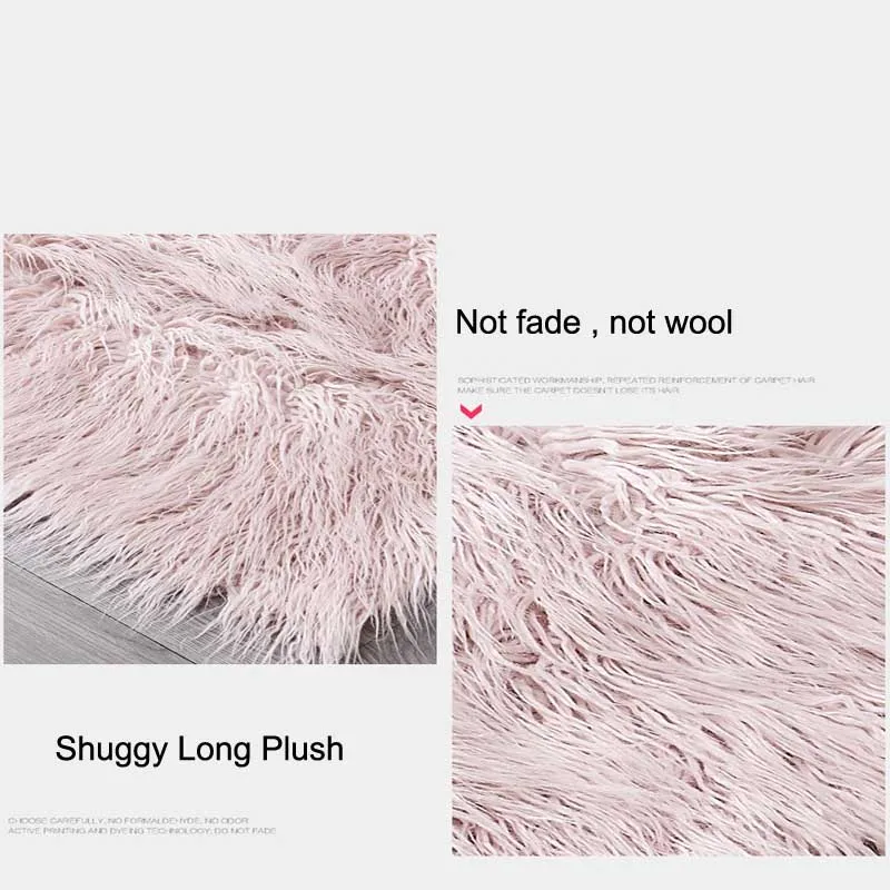 Искусственный шерстяной ковер для спальни декоративные меховые коврики из