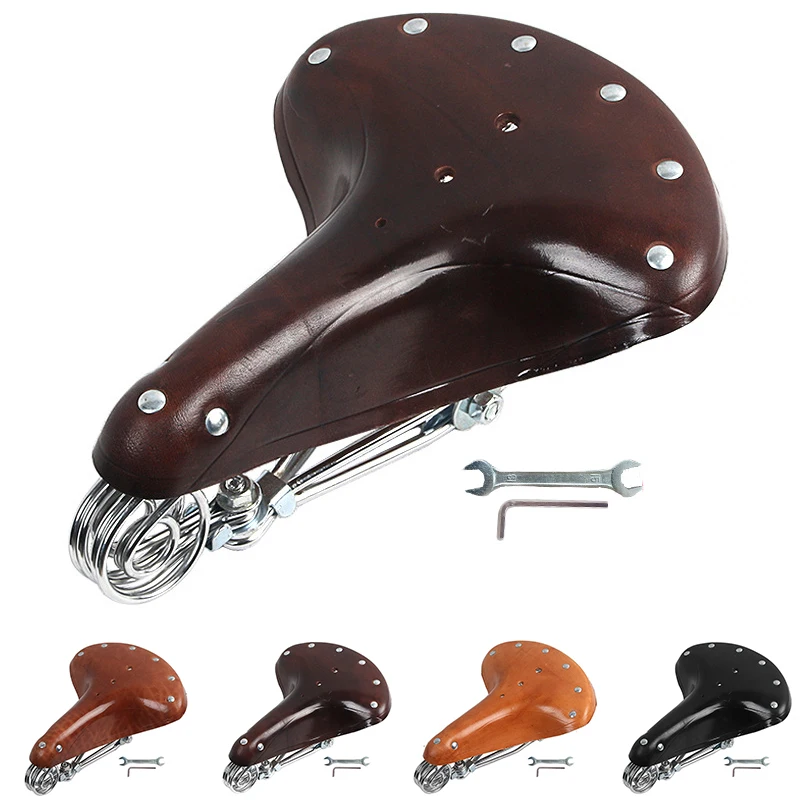 

Mountain Bike Cushion Hollow Breathable Comfort Saddle Seat Cowhide Pads Riding