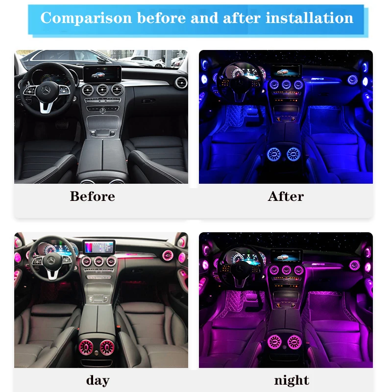 Для Benz C/GLC C-Coupe W205 X253 AMG C43 C63 декоративная лампа для автомобиля MB светодиодный