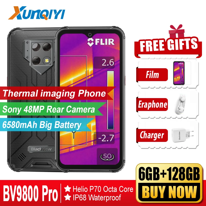 Смартфон Blackview BV9800 Pro с тепловизионным изображением Helio P70 Android 9 0 6 ГБ + 128