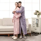 Осенне-зимний удлиненный теплый халат для влюбленных, для мужчин и женщин