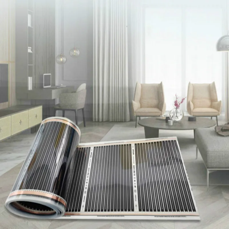220V 220W 50cm-8Meters Width Healthy Floor Heating Infrared Underfloor Heating Carbon Film Heater Electric Floor Warming Mat