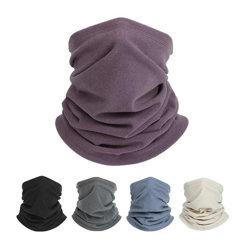 

Winter Scarf Tube Gaiter Thermal scarf Solid Color Neck Warmer Half Face Mask Cover Bandana Autumn Scarf Multi-functional Neck