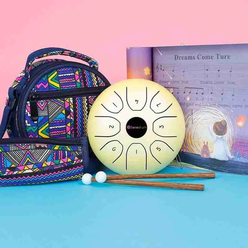 

Tongue Drum SET 5.5 Inch Mini Drum Ethereal Rhythm pan ToneDrum Instruments 8 Percussion notes Musical Hand R6I1