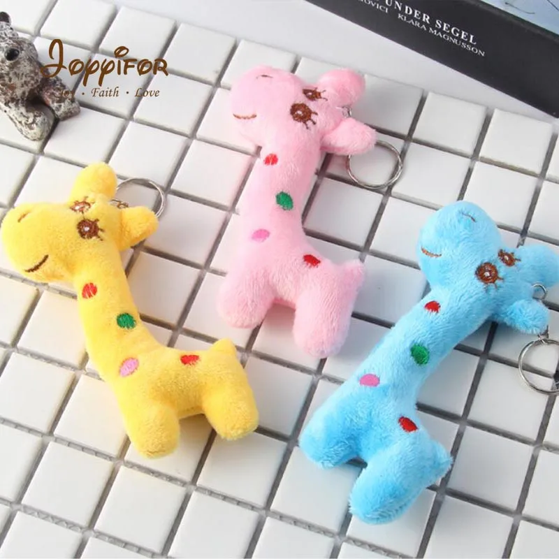 Joyyifor New plush toy giraffe cute big-eyed deer short-haired soft boy girl's key bag pendant gift | Игрушки и хобби