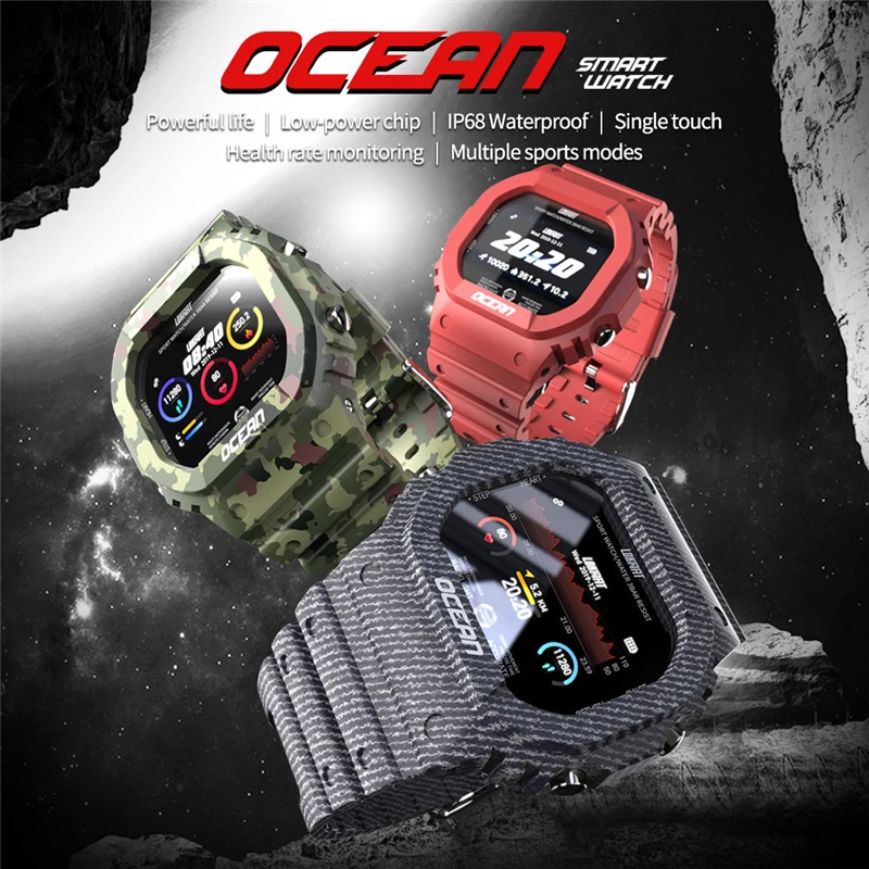 

LOKMAT Smart Watch Sport Track Fitness Smartwatch IP68 Waterproof Bluetooth Vibration Reminder For Android iOS Xiaomi Apple 2022