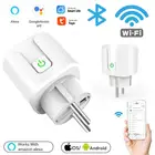 Wi-Fi Smart Plug 20A EU Socket Tuya Smart Life APP работает с Alexa Google Home Assistant Голосовое управление Power Monitor Синхронизация