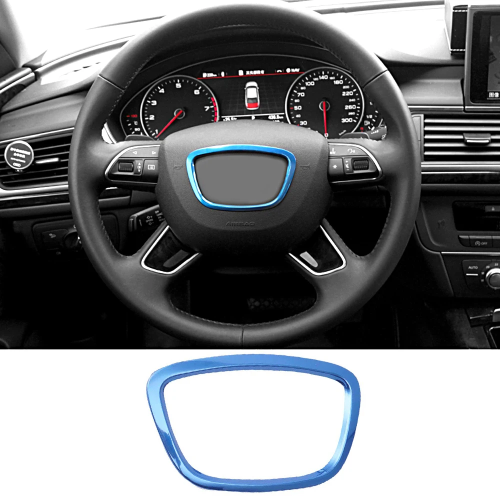 Автомобильный Стайлинг руль эмблема в центре логотип отделкой рамки для Audi A3 A4L A6L
