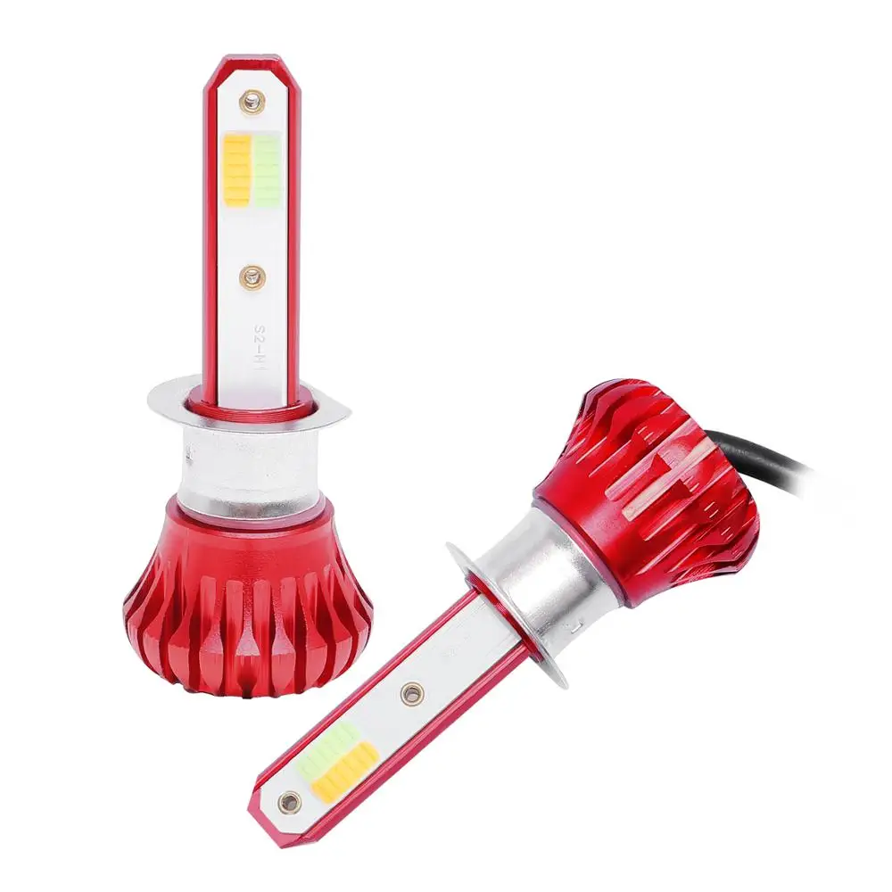 Car Fog Light H1 H3 H7 H11 H8 H9 H16 9005 HB3 9006 LED Bulbs For Auto 3000K Yellow 8000K Ice Blue 72W Lamp | Автомобили и