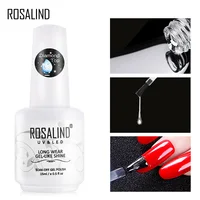 Гель-лак ROSALIND для ногтей, верхнее покрытие, Алмазный прозрачный, отмачиваемый УФ-праймер, лак для ногтей, стойкий Гель-лак для маникюра, 15 мл