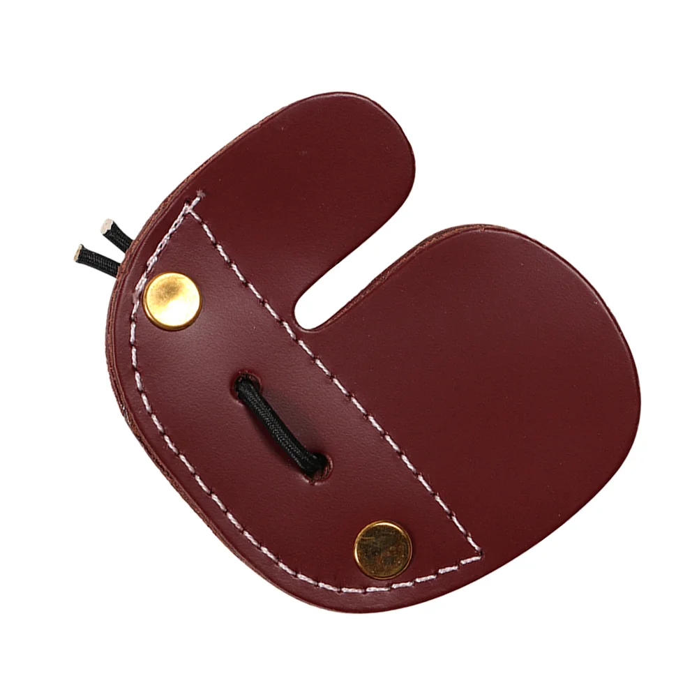 

1pc Double-layer Cowhide Fingers Cushion Bow Archery 3 Finger Protective Gear Supplies