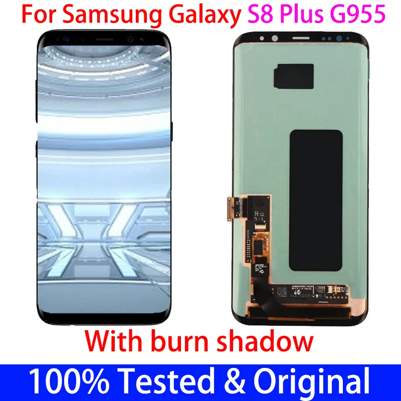 

Original G955 for Samsung Galaxy S8plus Full LCD S8 Plus Touch Screen Repair parts 100%Tested with Burn Shadow Amoled Display