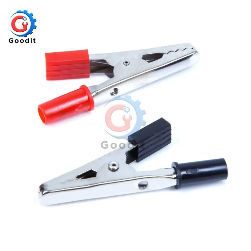 10 шт./лот 52 мм изолированные зажимы типа крокодил тестирование свинца кабеля с