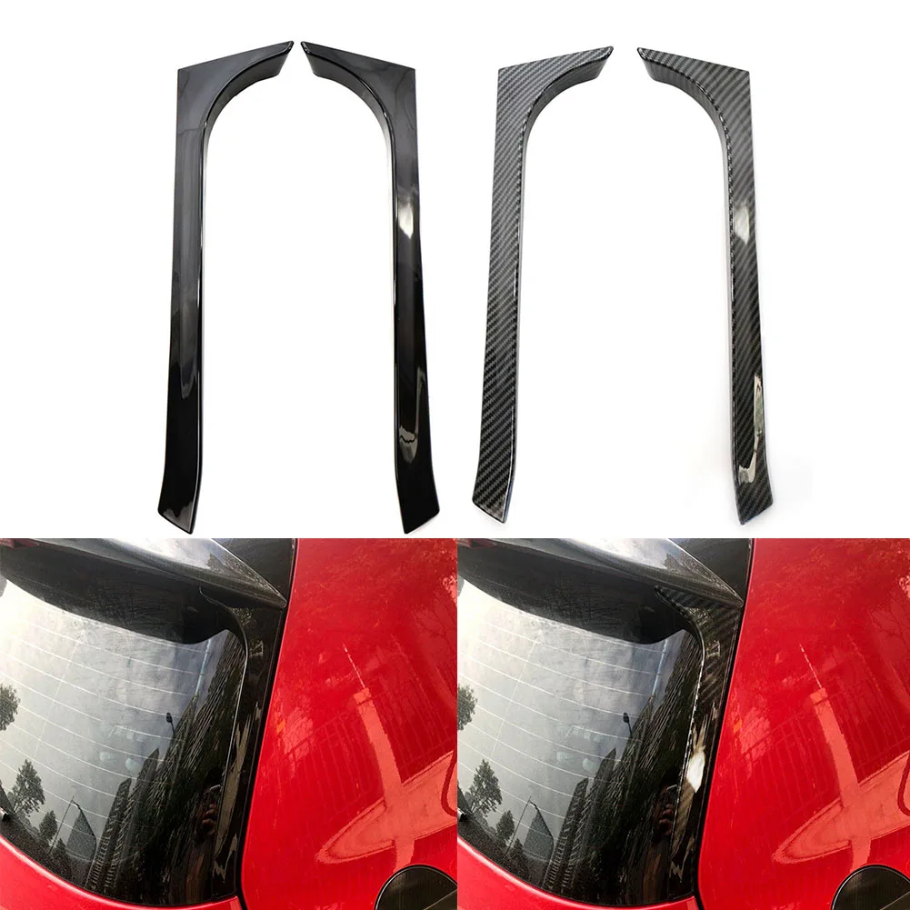 

1 Pair Vertical Rear Side Window Spoiler for Car Canard Air Splitter for VW GOLF 6 MK6 GTI GTR GTD 2009-2013 Carbon Fiber Look