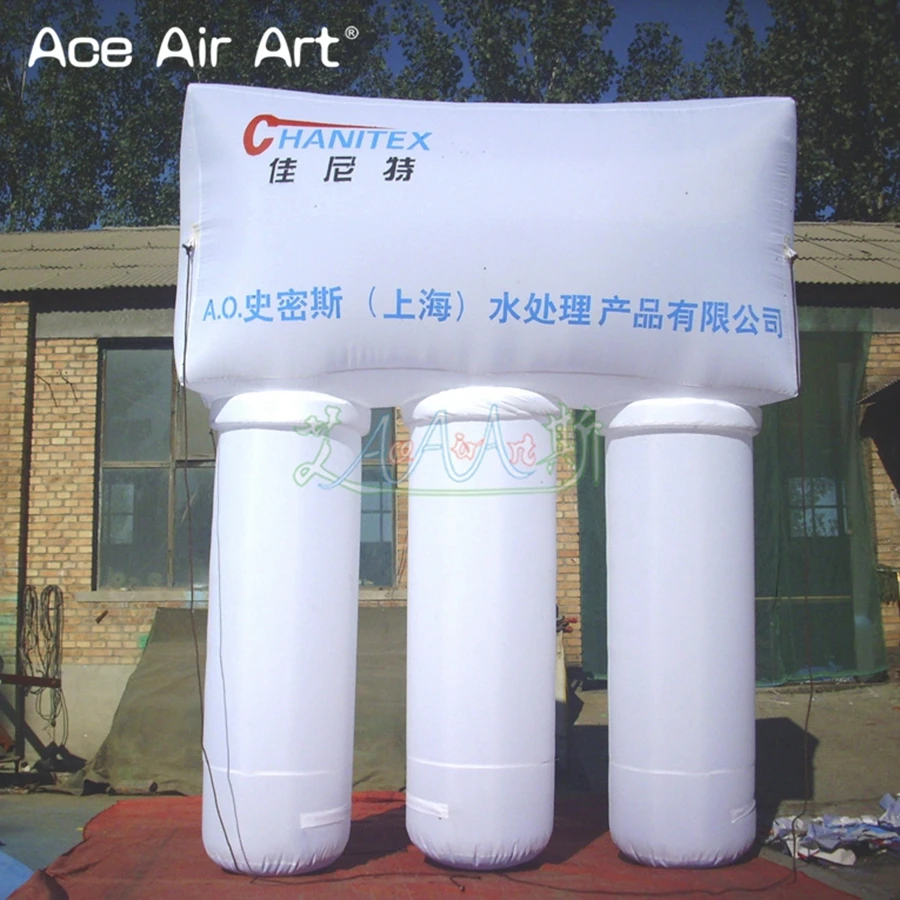 

Custom White Inflatable Water Purifier Model With Air Blower For Trade Show/Exhibition/Advertising Made By Ace Air Art